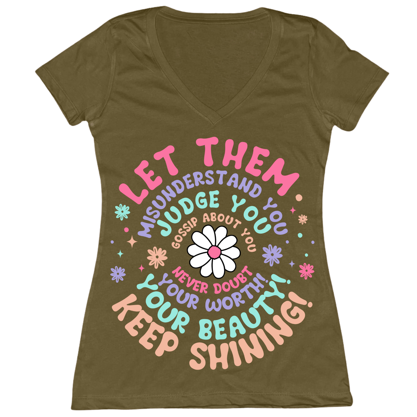 Let Them Womens Vneck