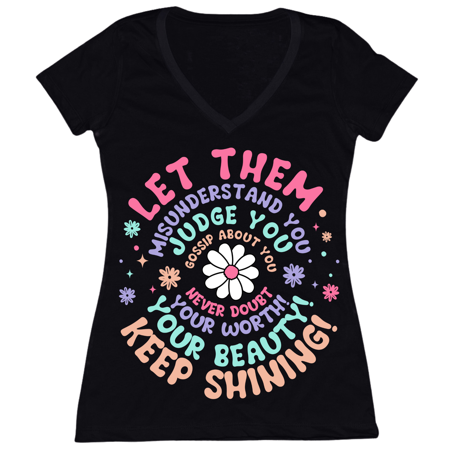 Let Them Womens Vneck