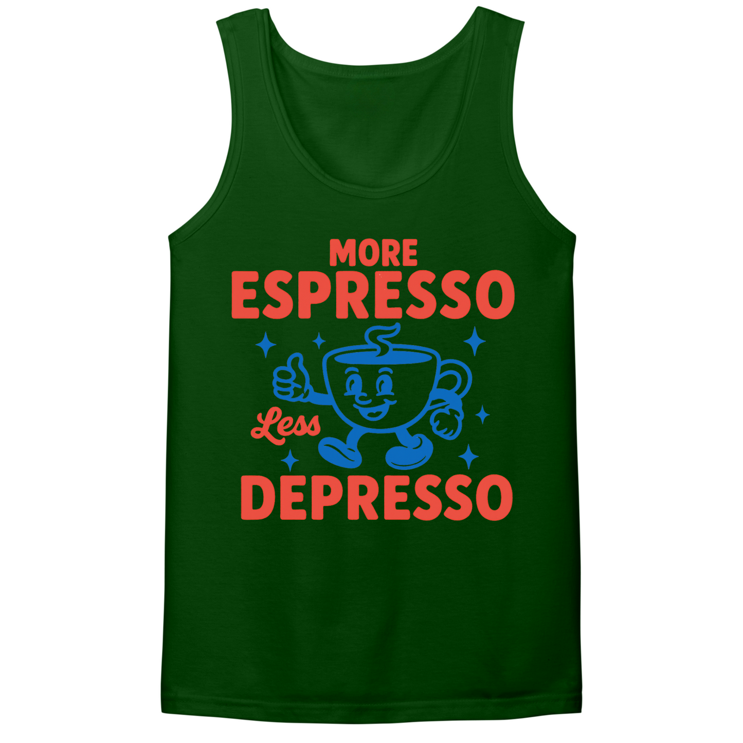 More Espresso Less Depresso Mens Tank Top