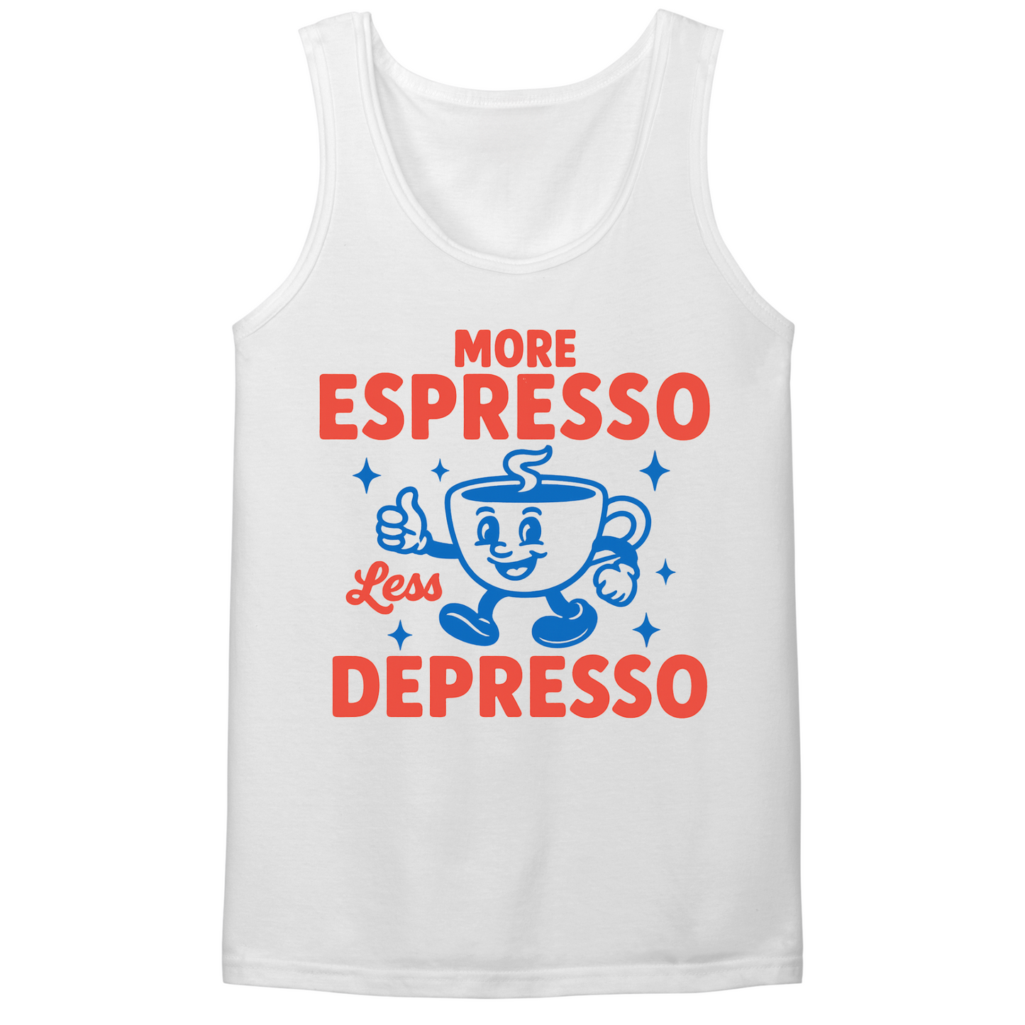 More Espresso Less Depresso Mens Tank Top
