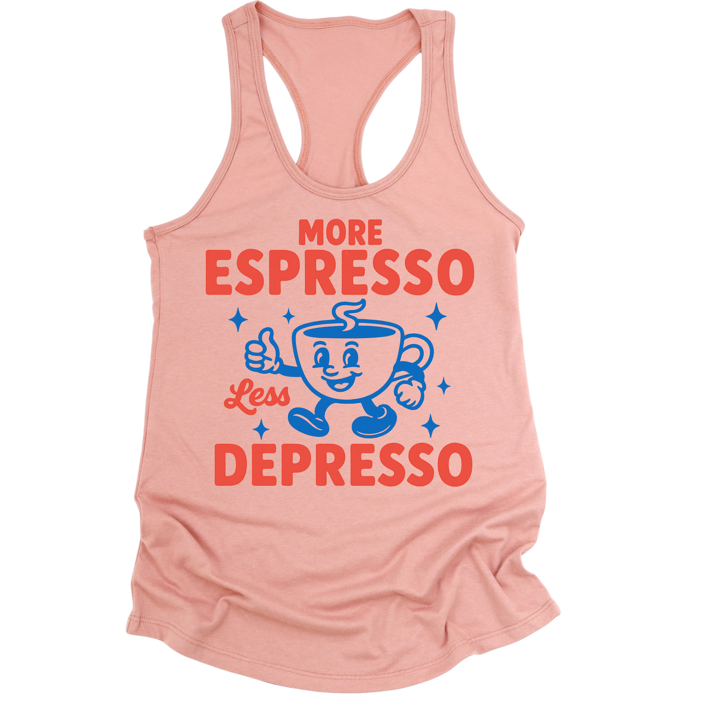 More Espresso Less Depresso Womens Tank Top