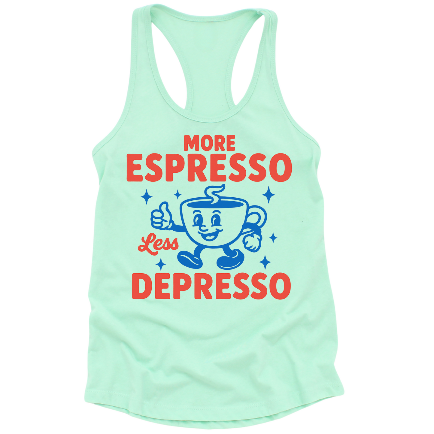 More Espresso Less Depresso Womens Tank Top