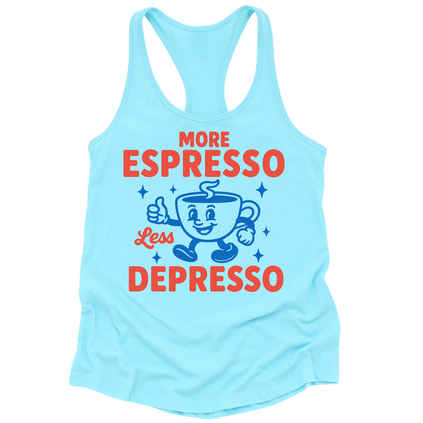 More Espresso Less Depresso Womens Tank Top