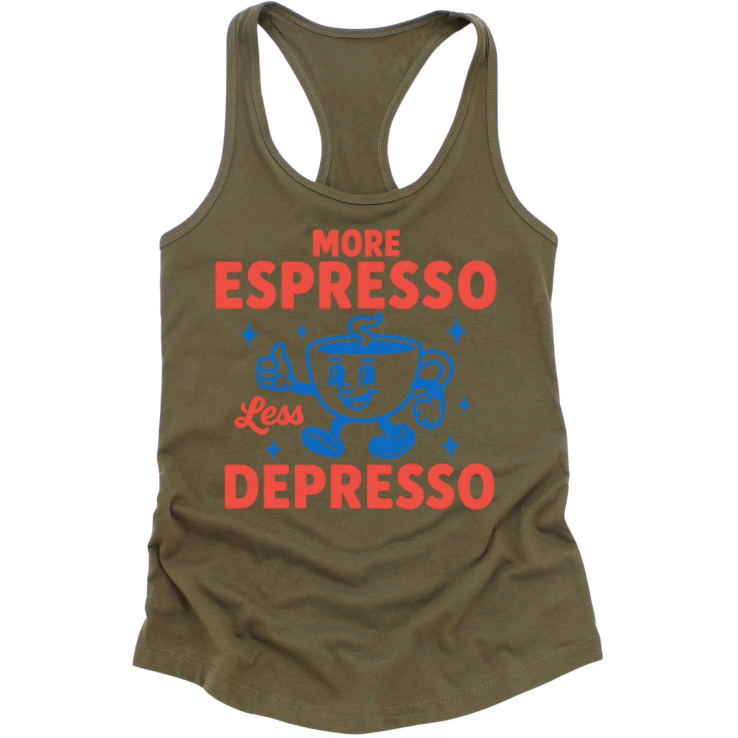More Espresso Less Depresso Womens Tank Top