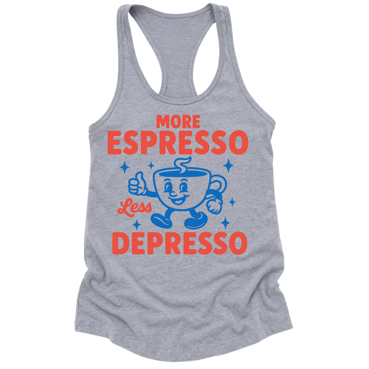 More Espresso Less Depresso Womens Tank Top