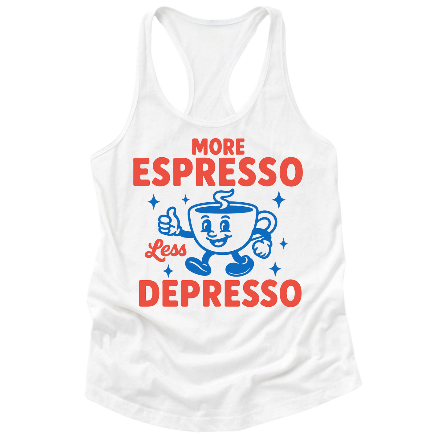 More Espresso Less Depresso Womens Tank Top