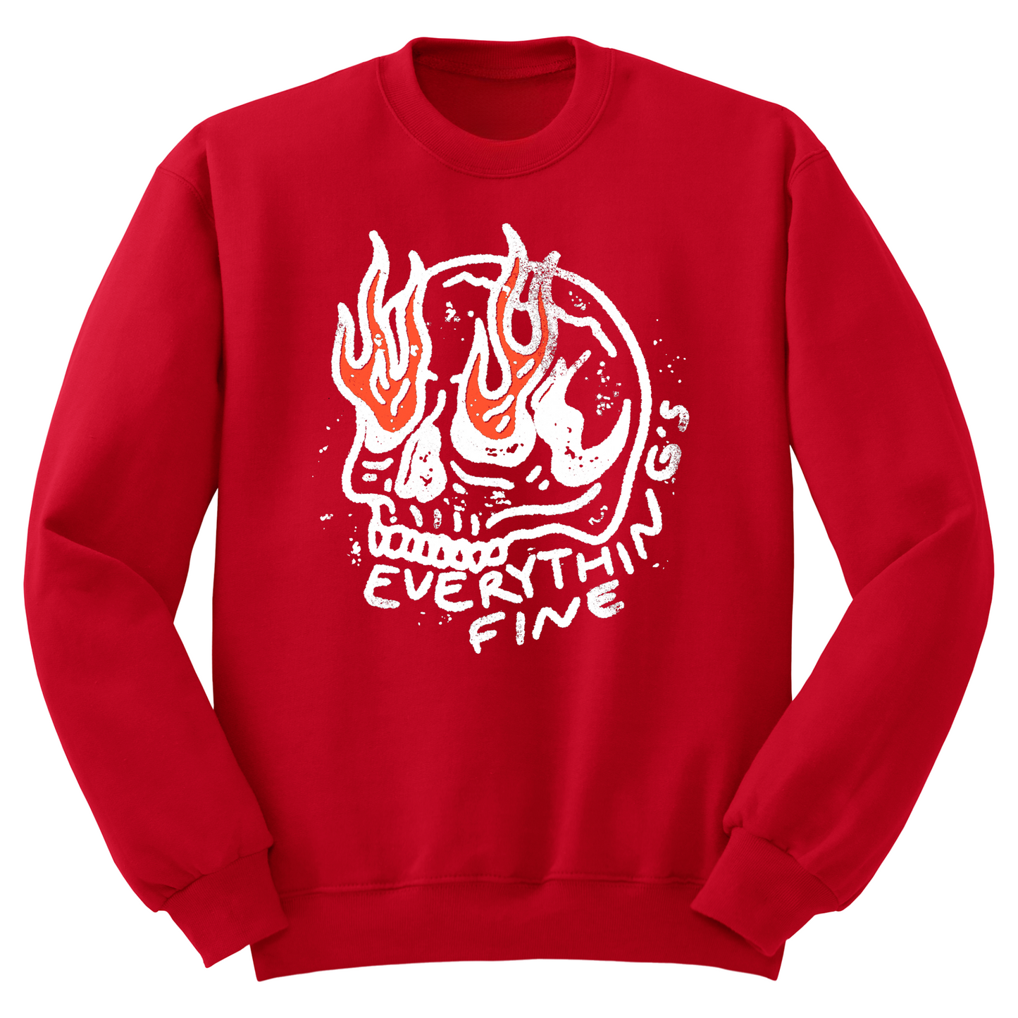 Everything's Fine Skull Crewneck Sweater