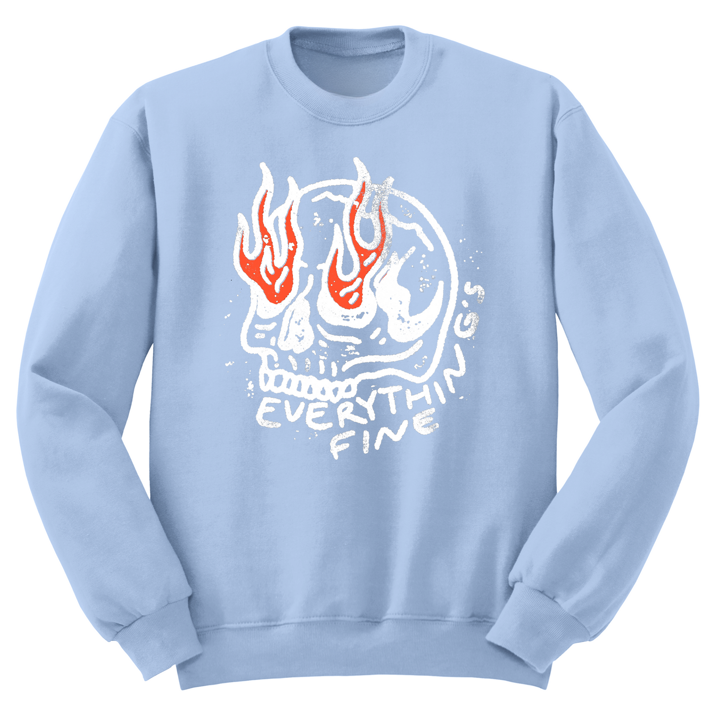 Everything's Fine Skull Crewneck Sweater