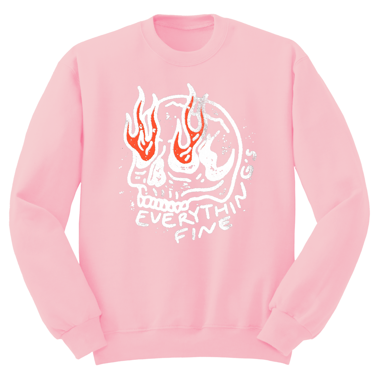 Everything's Fine Skull Crewneck Sweater