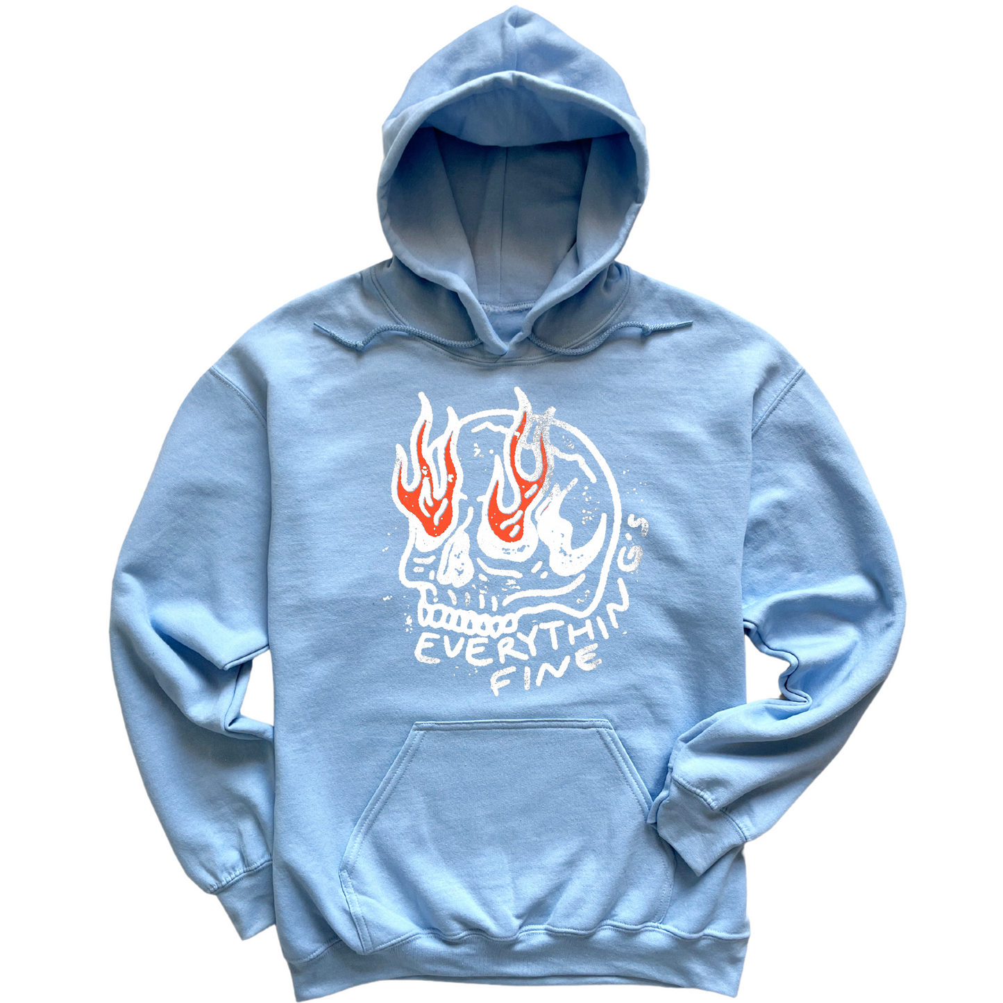 Everything's Fine Skull Hoodie