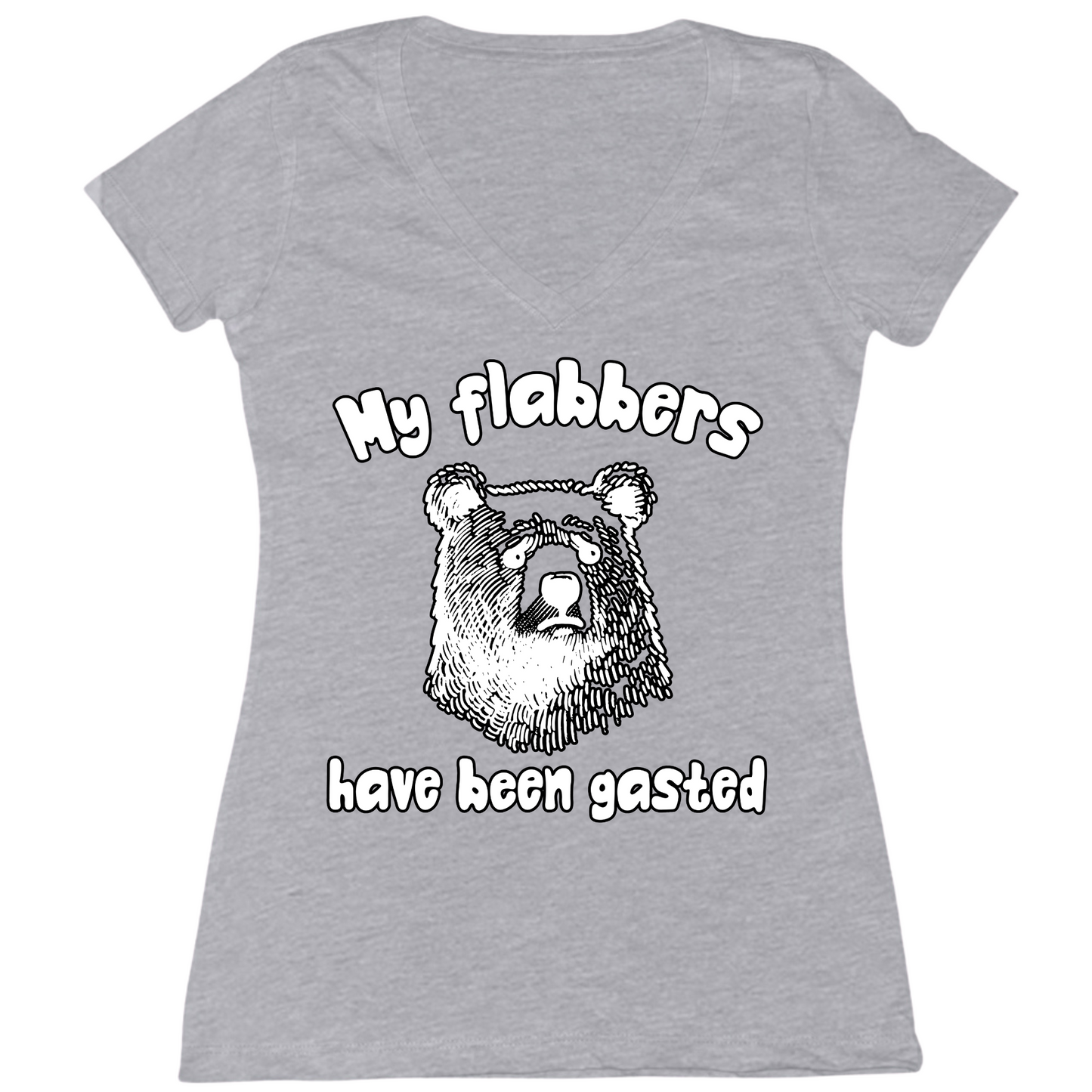 Flabbergasted Womens V-Neck Tee