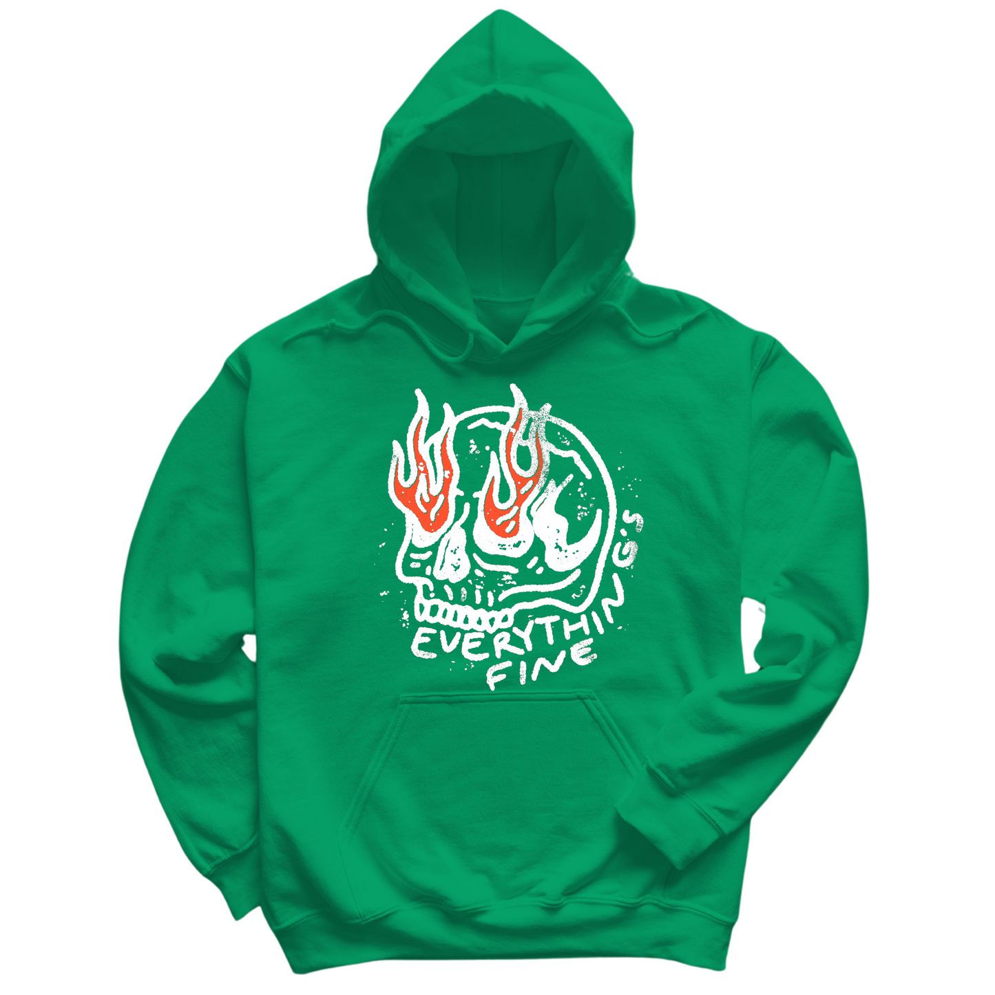 Everything's Fine Skull Hoodie