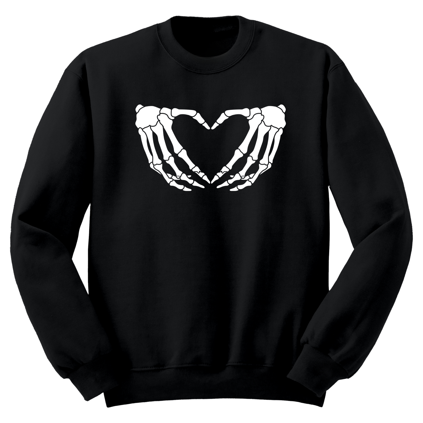 Skeleton Hands Heart Crewneck Sweater