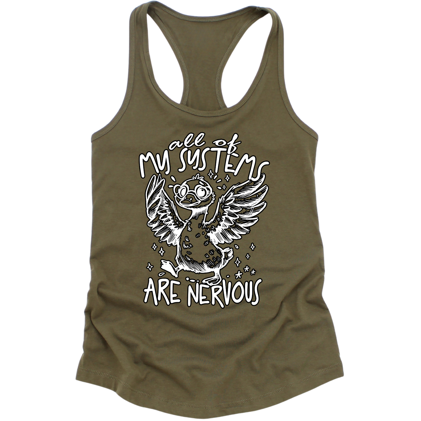 All Systems Nervous Womens Tank Top