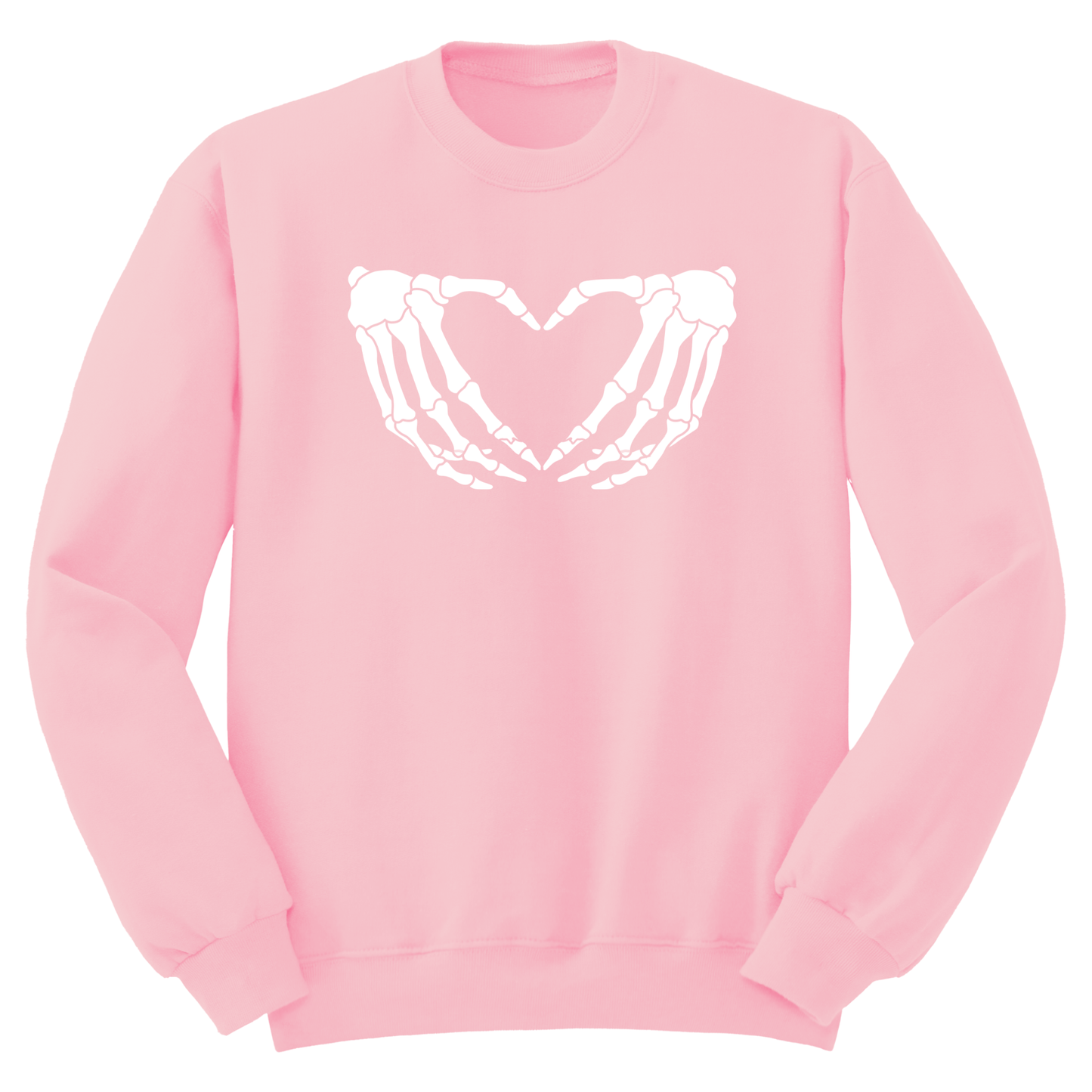 Skeleton Hands Heart Crewneck Sweater