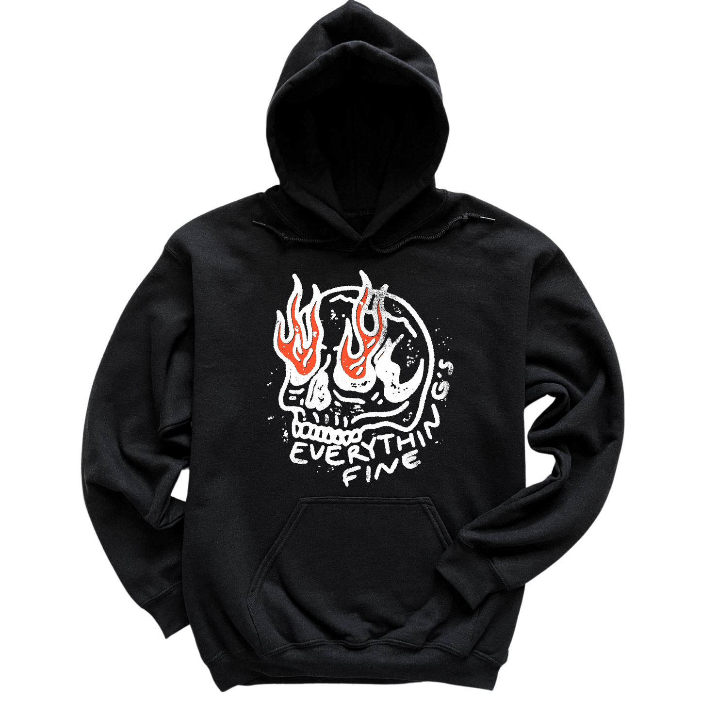 Everything's Fine Skull Hoodie