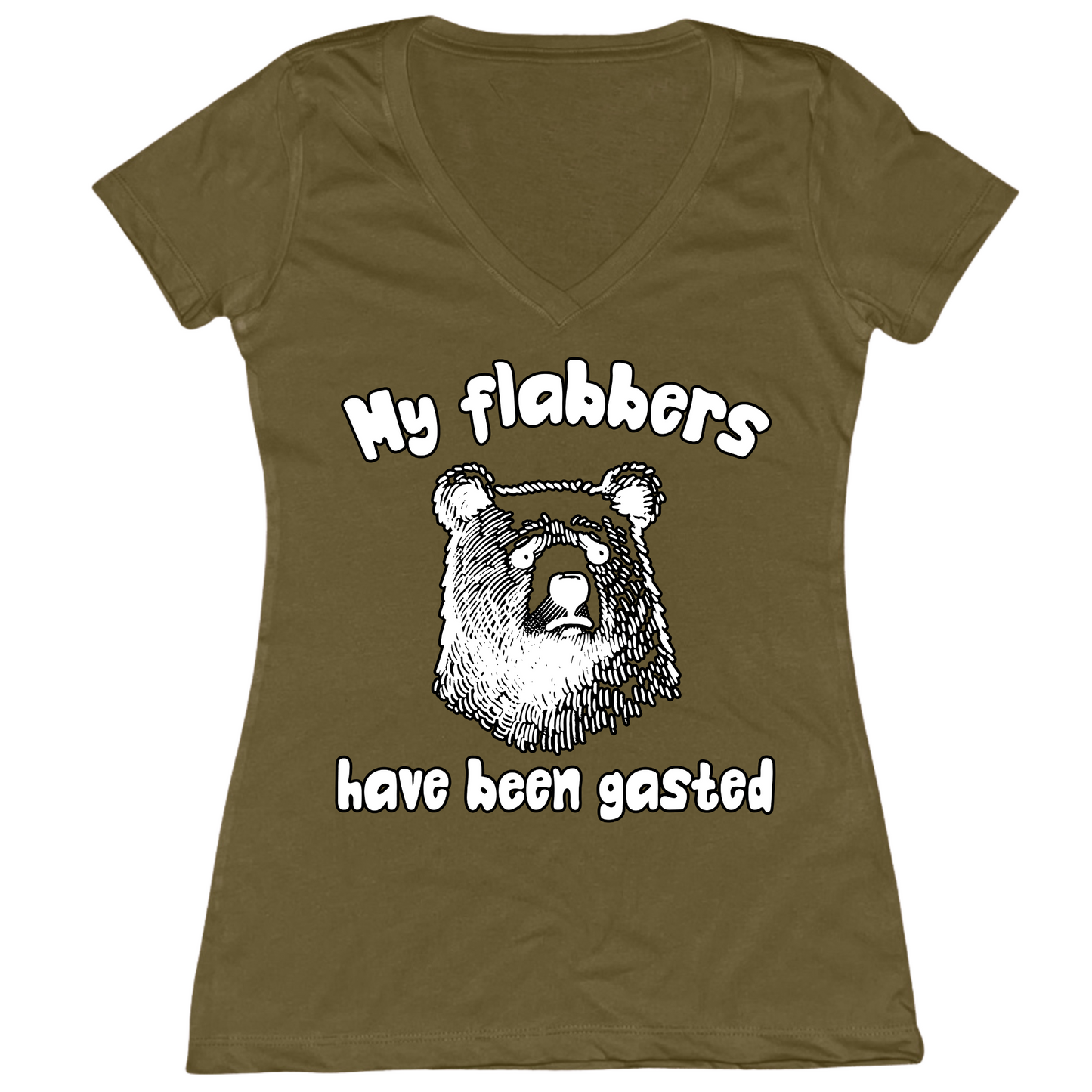 Flabbergasted Womens V-Neck Tee