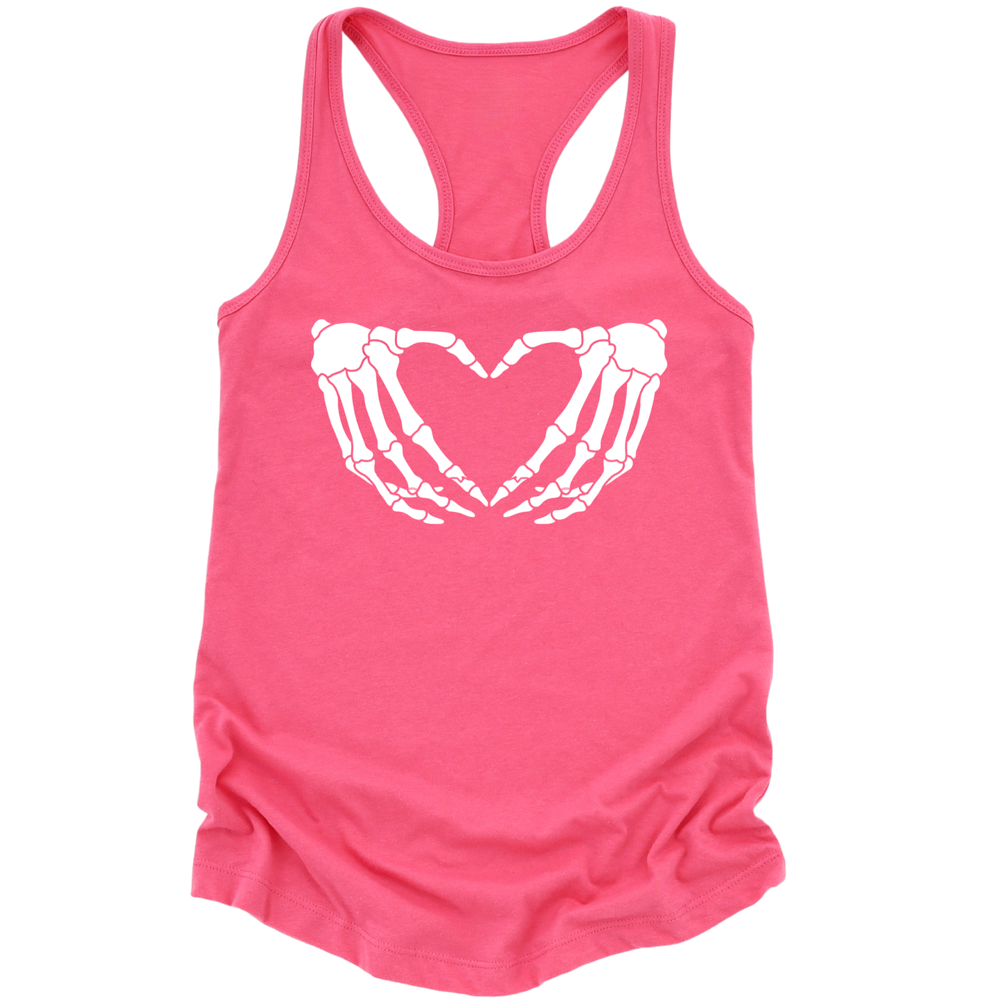 Skeleton Hands Heart Womens Tank Top