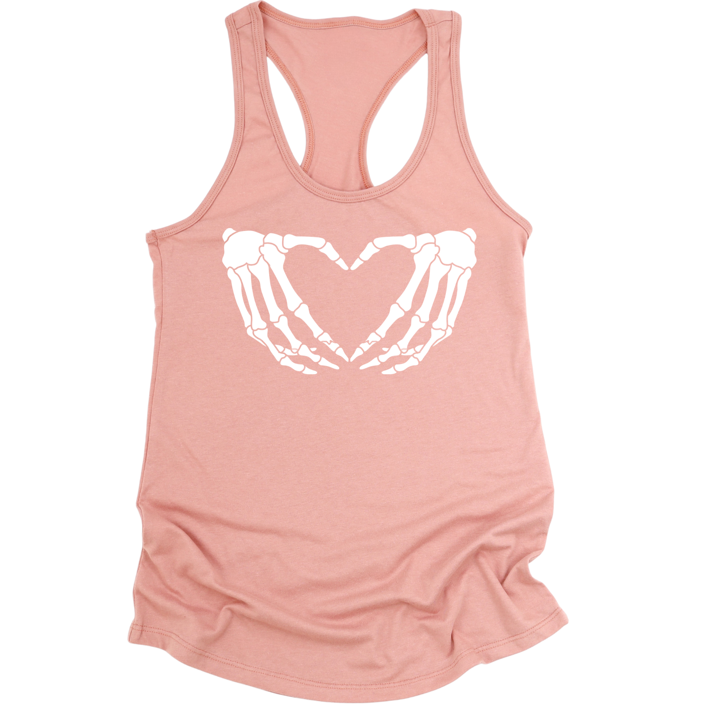 Skeleton Hands Heart Womens Tank Top