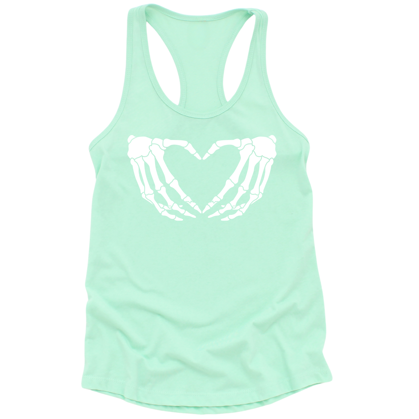 Skeleton Hands Heart Womens Tank Top