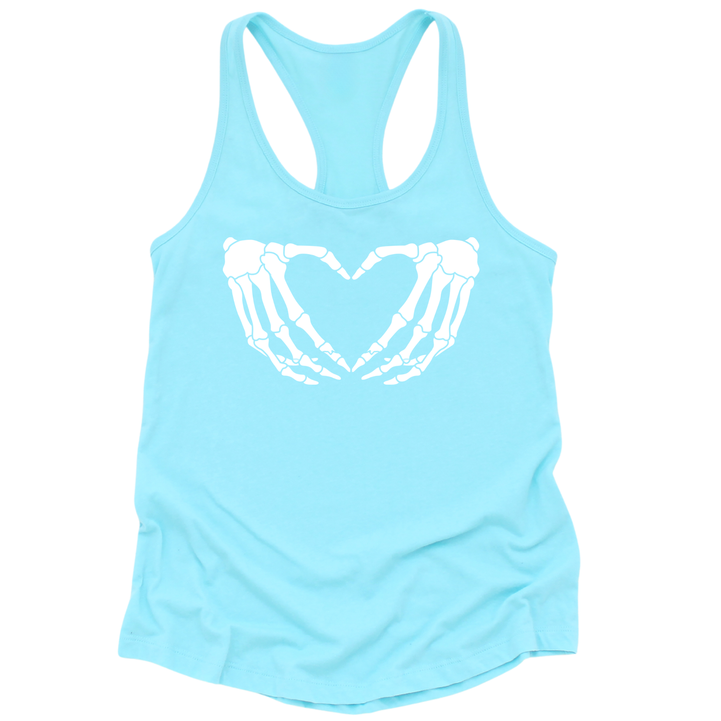 Skeleton Hands Heart Womens Tank Top