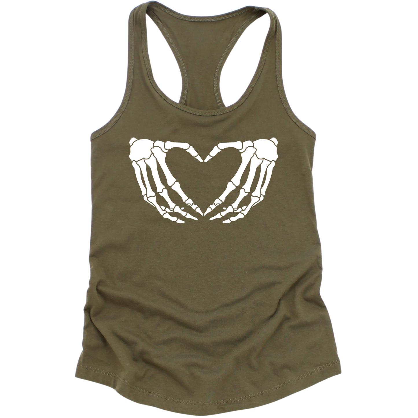 Skeleton Hands Heart Womens Tank Top