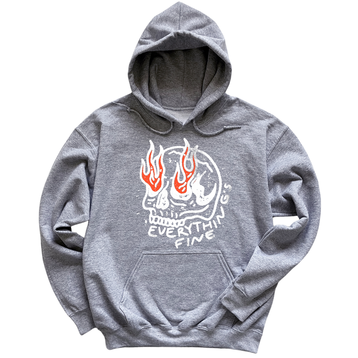 Everything's Fine Skull Hoodie
