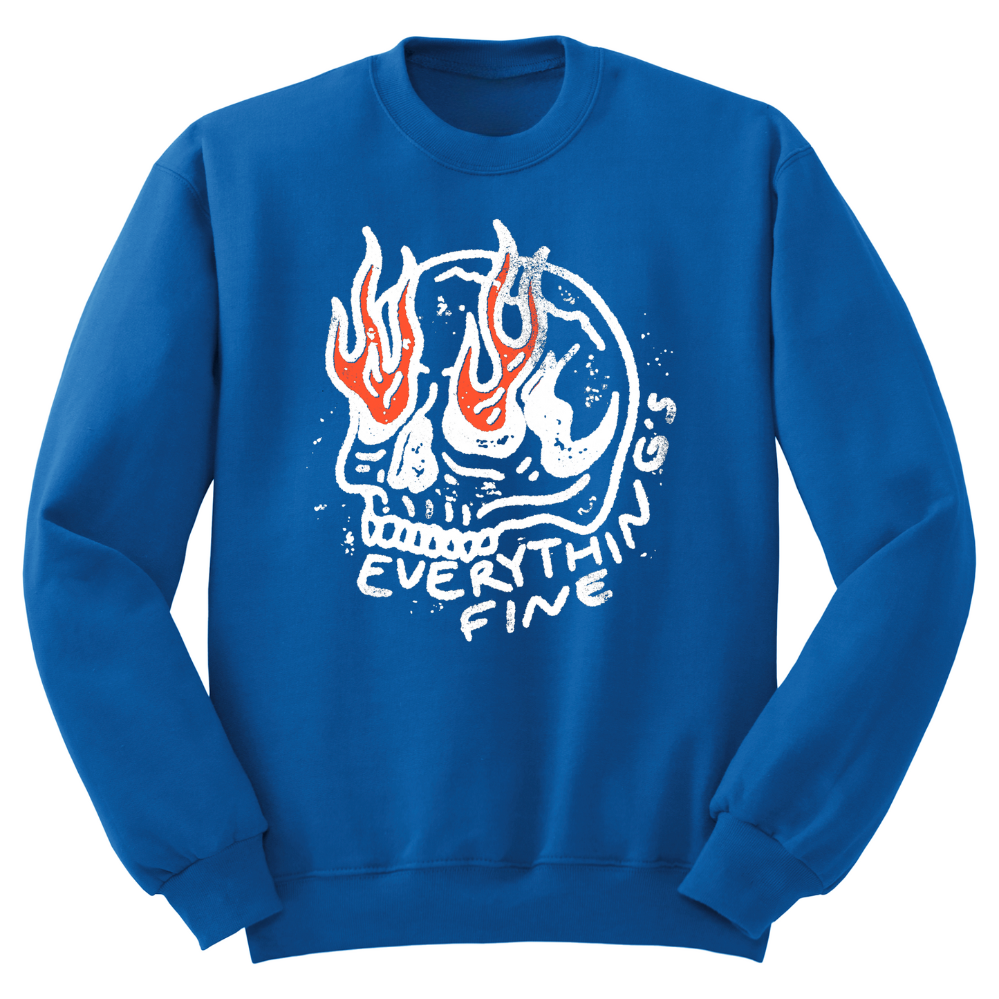 Everything's Fine Skull Crewneck Sweater