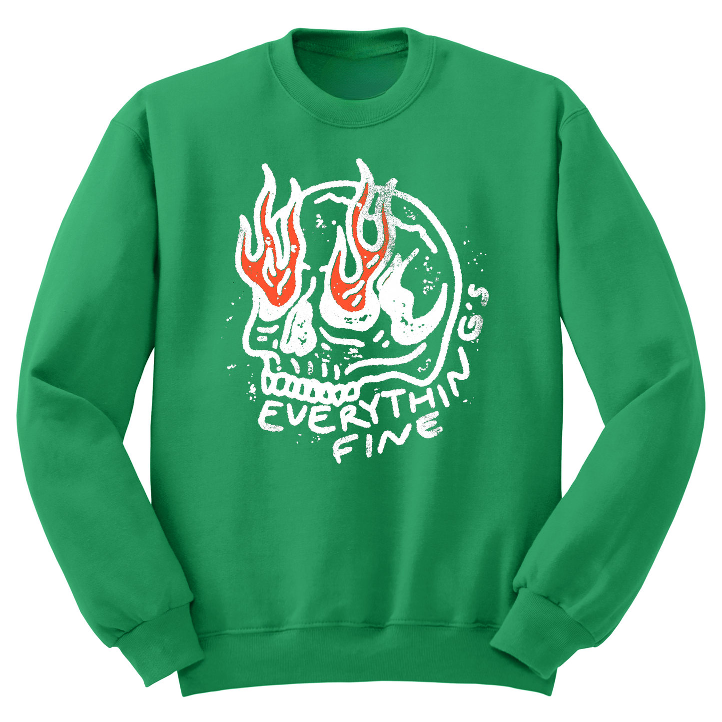 Everything's Fine Skull Crewneck Sweater