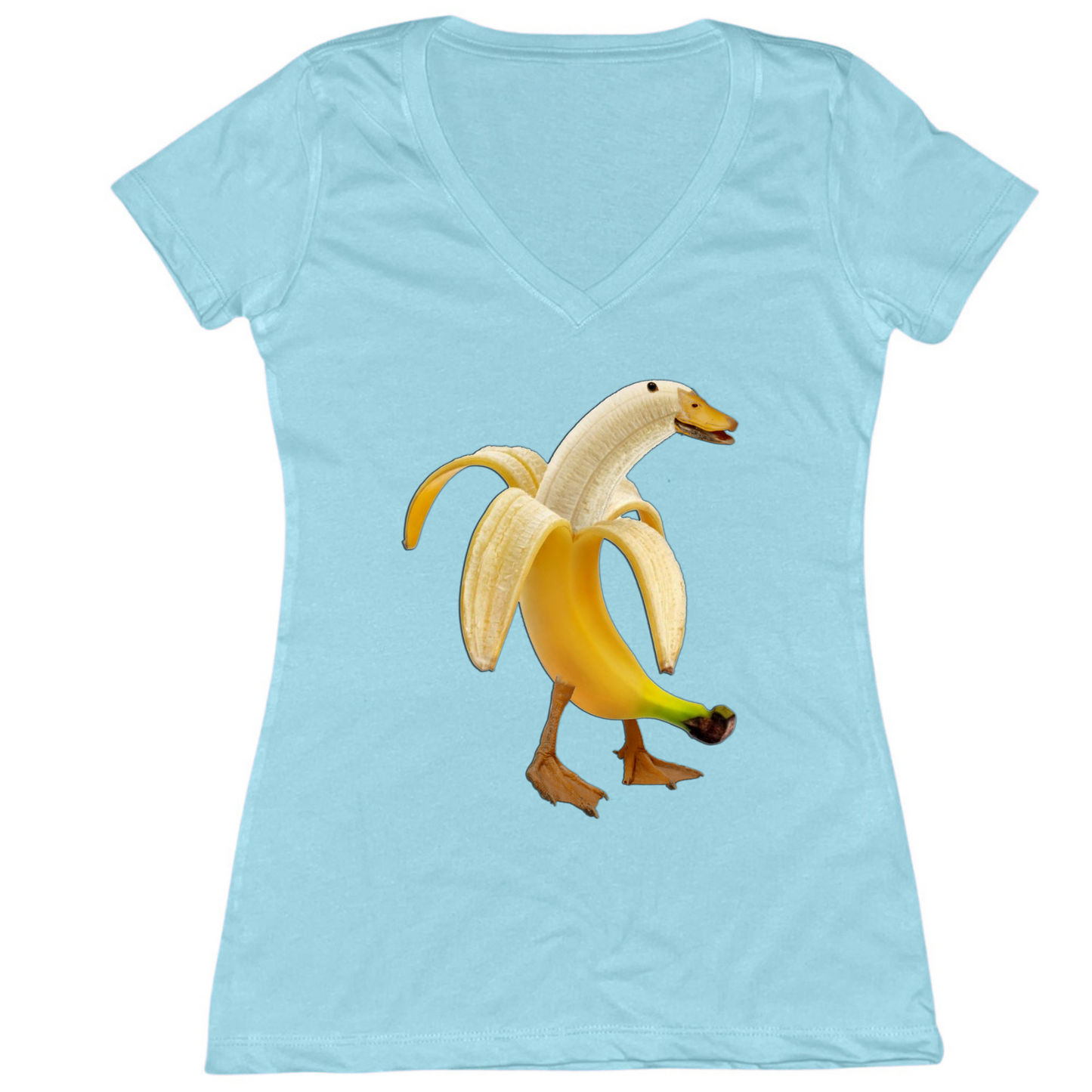 Banana Duck Womens V-Neck Tee