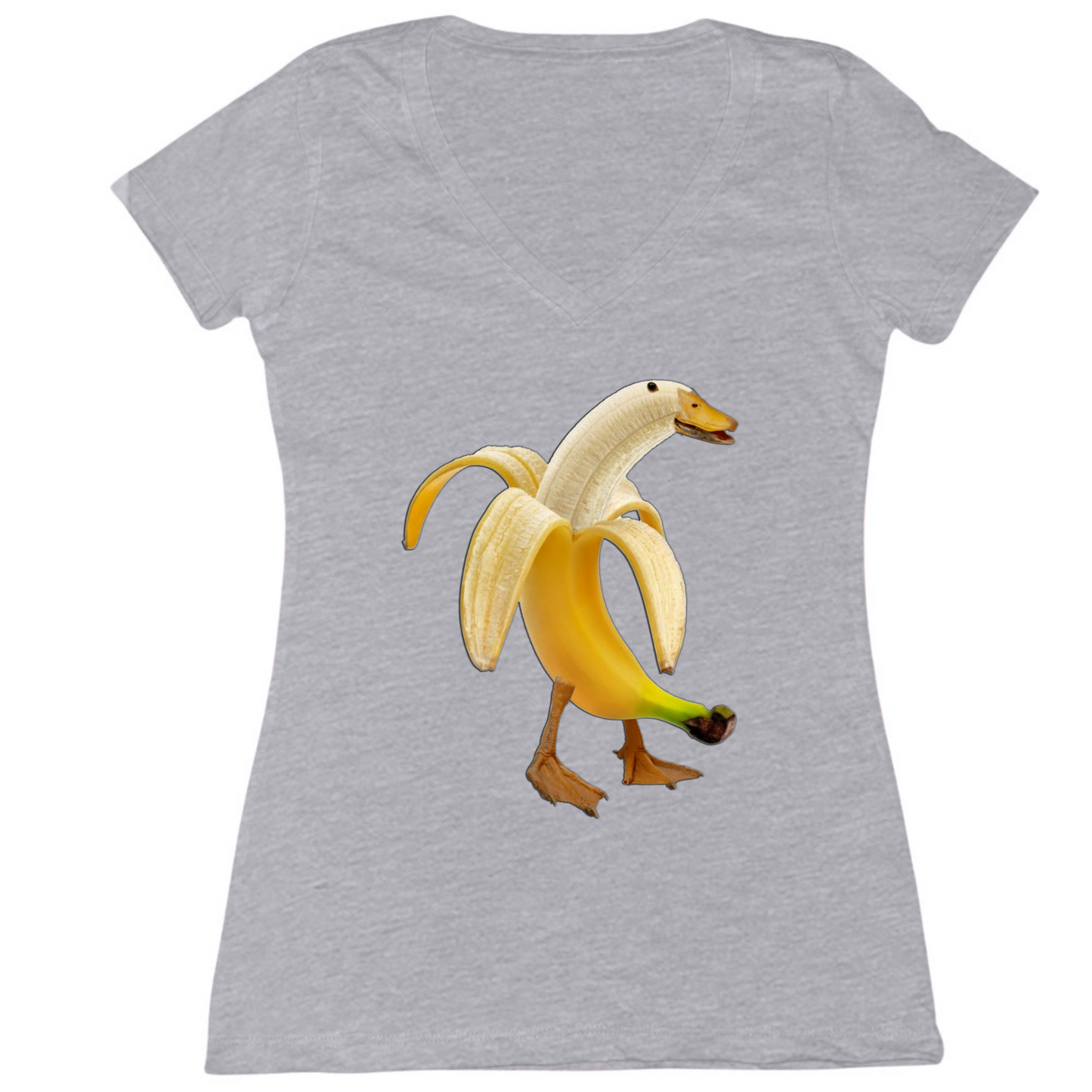 Banana Duck Womens V-Neck Tee