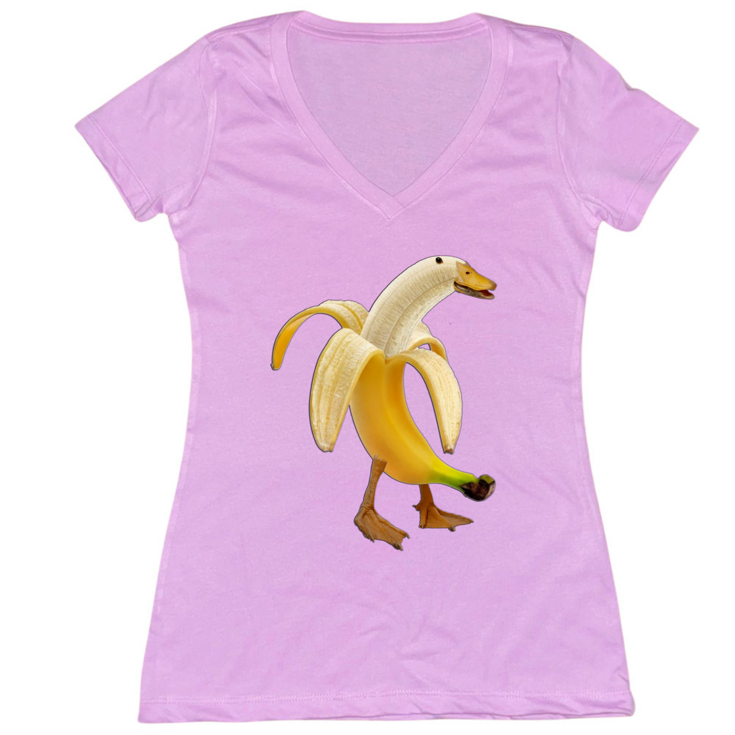 Banana Duck Womens V-Neck Tee