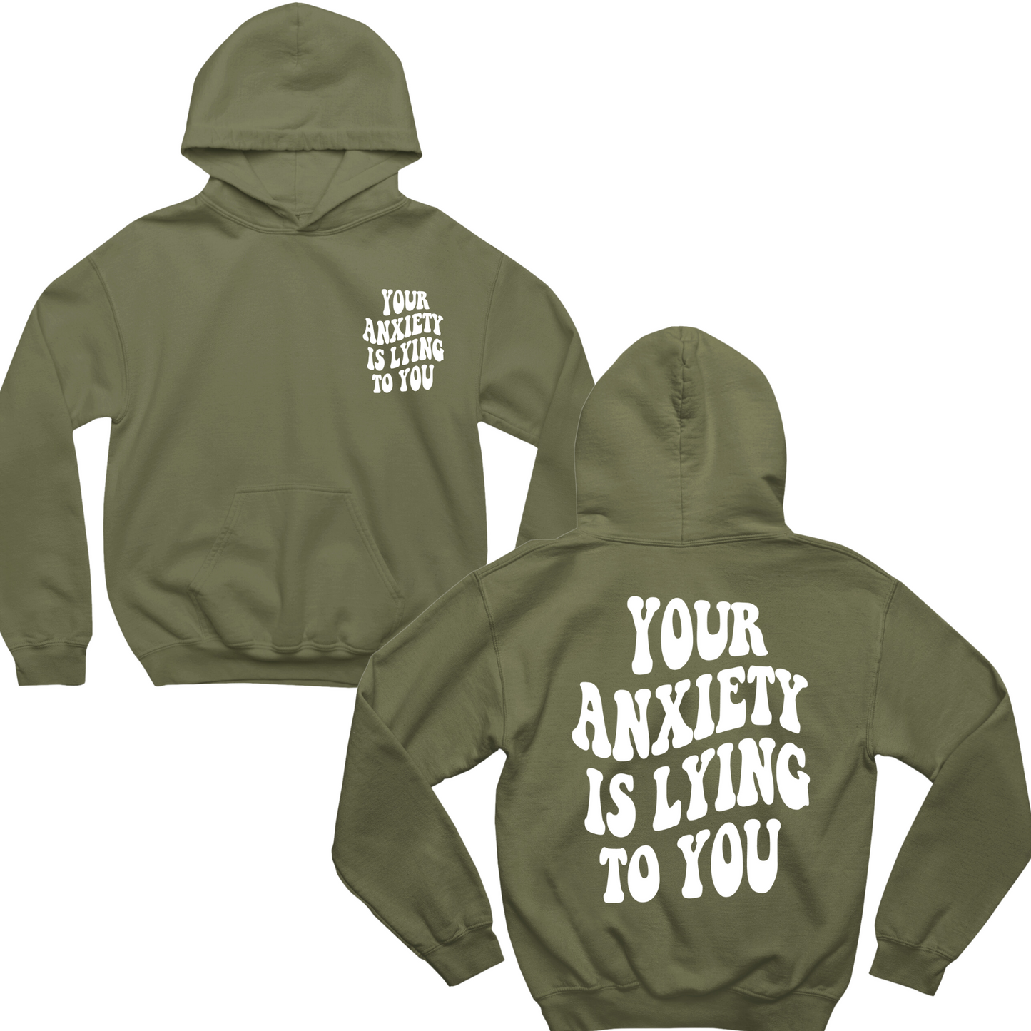 Your Anxiety Is Lying To You Groovy Hoodie
