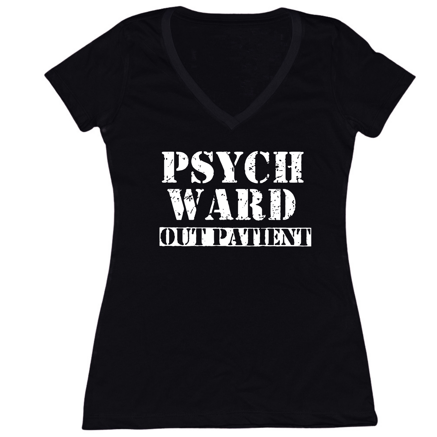 Psych Ward Out Patient Womens V-Neck Tee