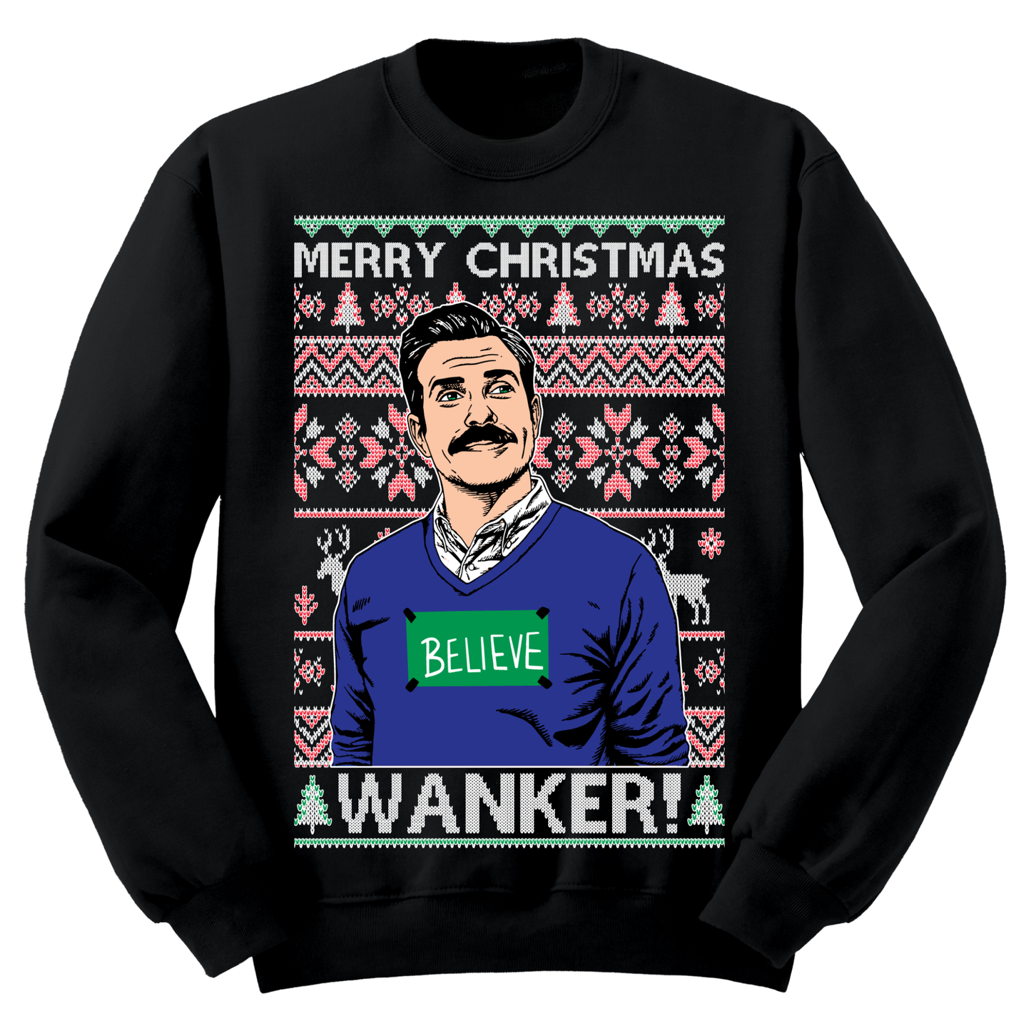 Ugly Christmas Sweater Merry Christmas Wanker