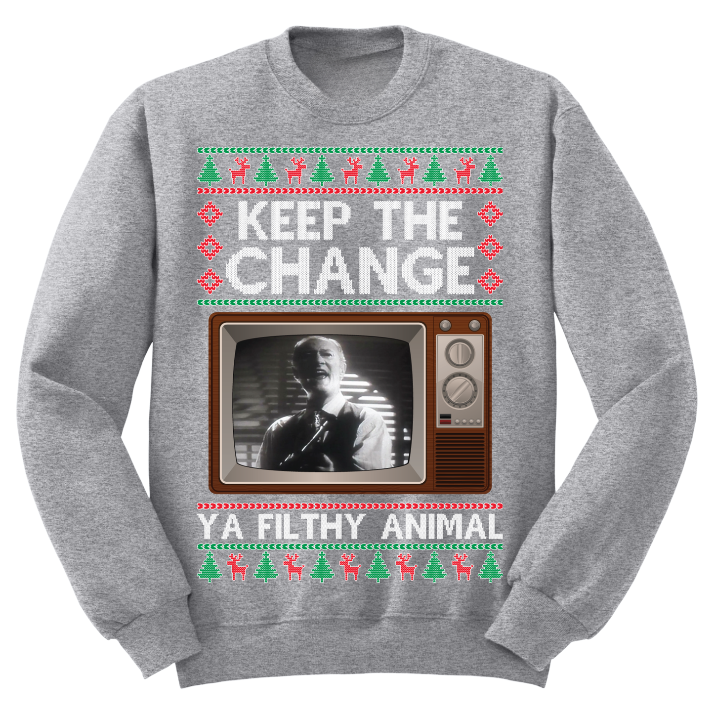 Ugly Christmas Sweater Keep The Change Filthy Animal