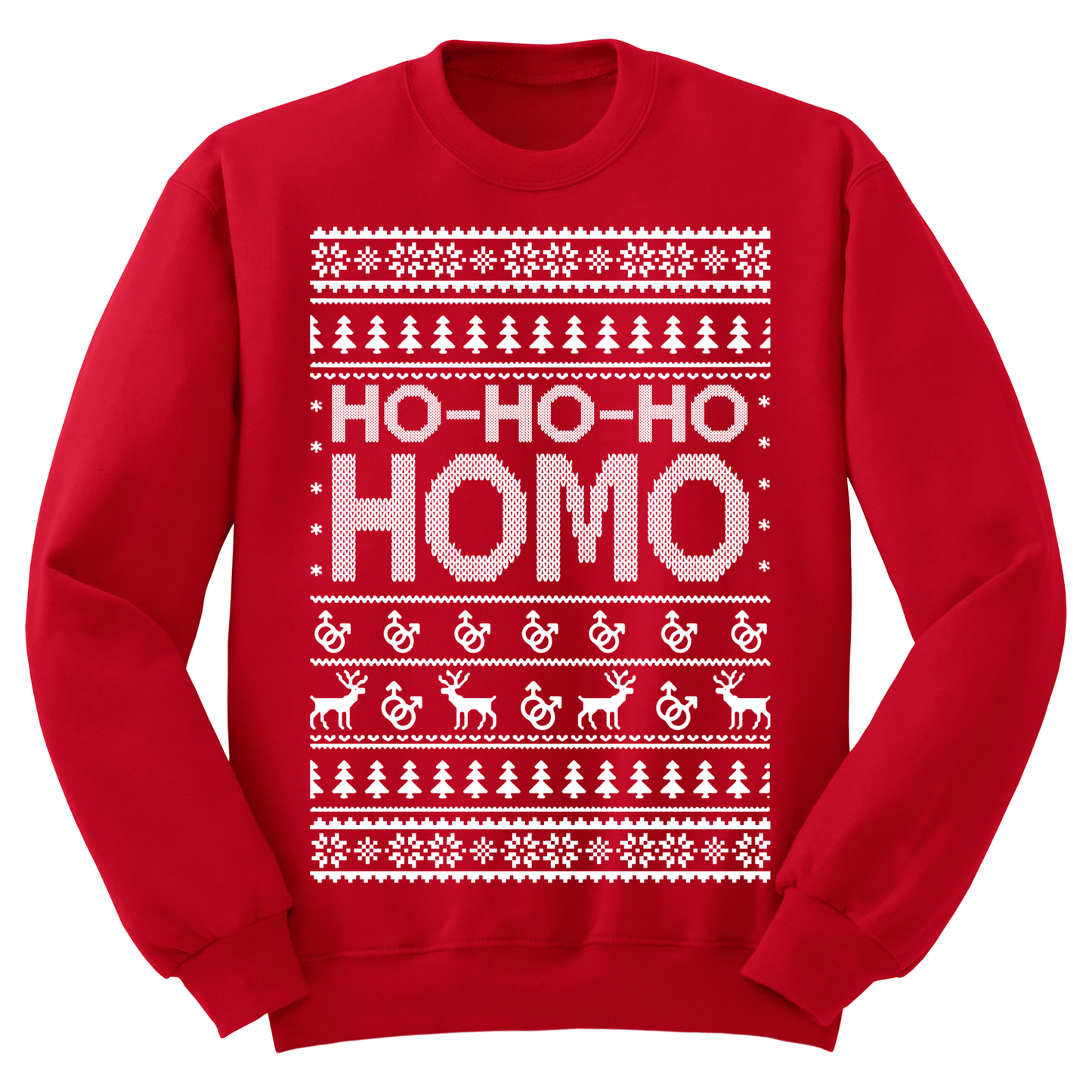 Ugly Christmas Sweater Ho Ho Homo