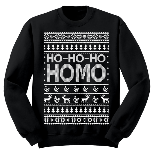 Ugly Christmas Sweater Ho Ho Homo