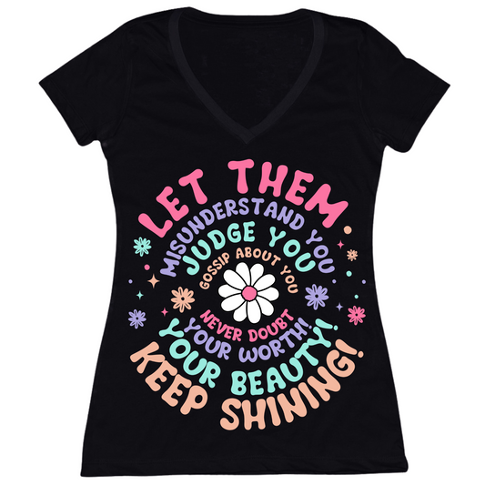 Let Them Womens Vneck