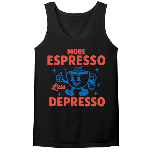 More Espresso Less Depresso Mens Tank Top