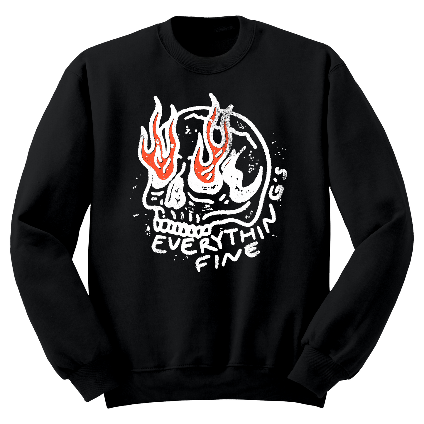 Everything's Fine Skull Crewneck Sweater