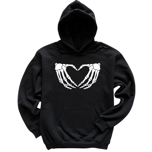 Skeleton Hands Heart Hoodie