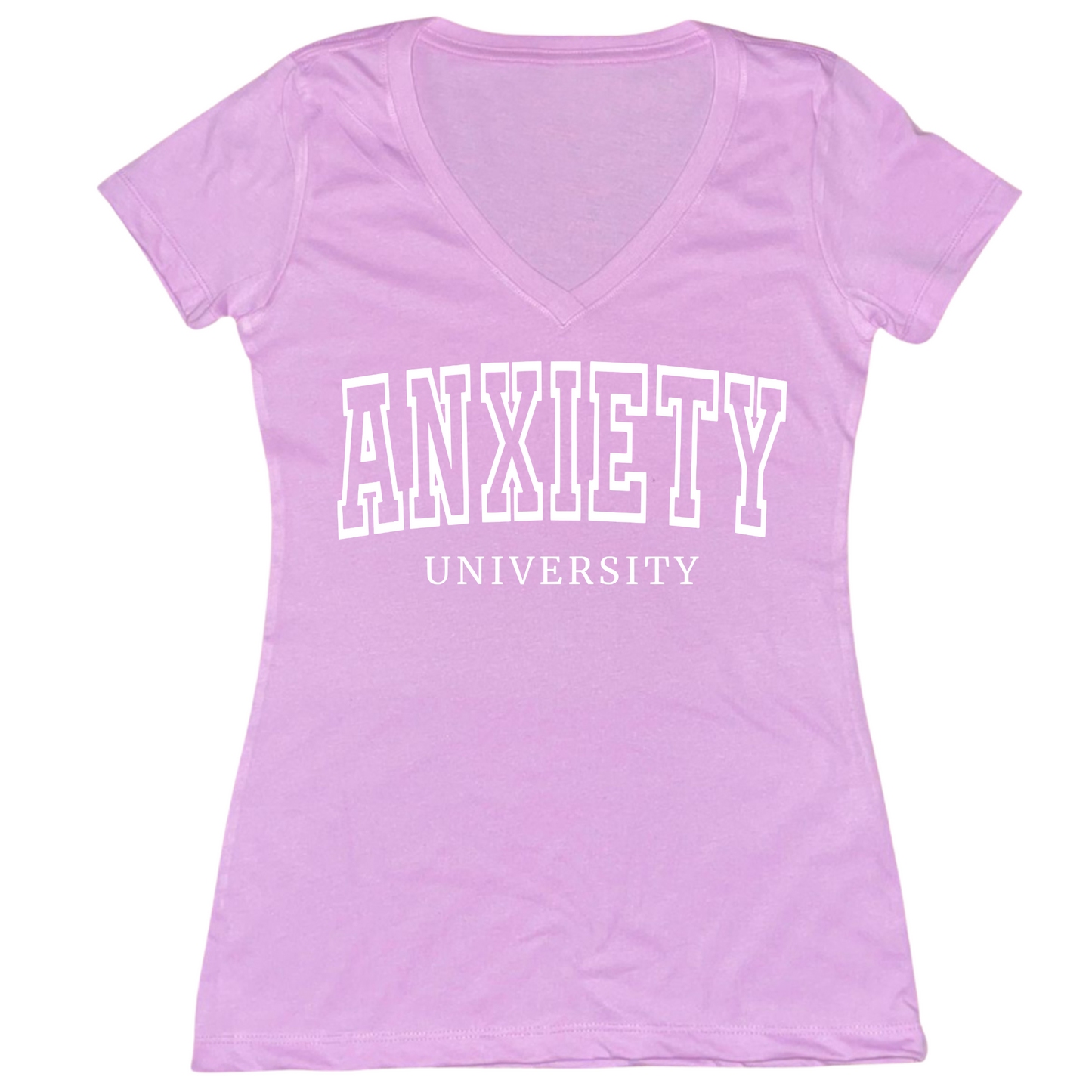 Anxiety University Womens V-Neck Tee