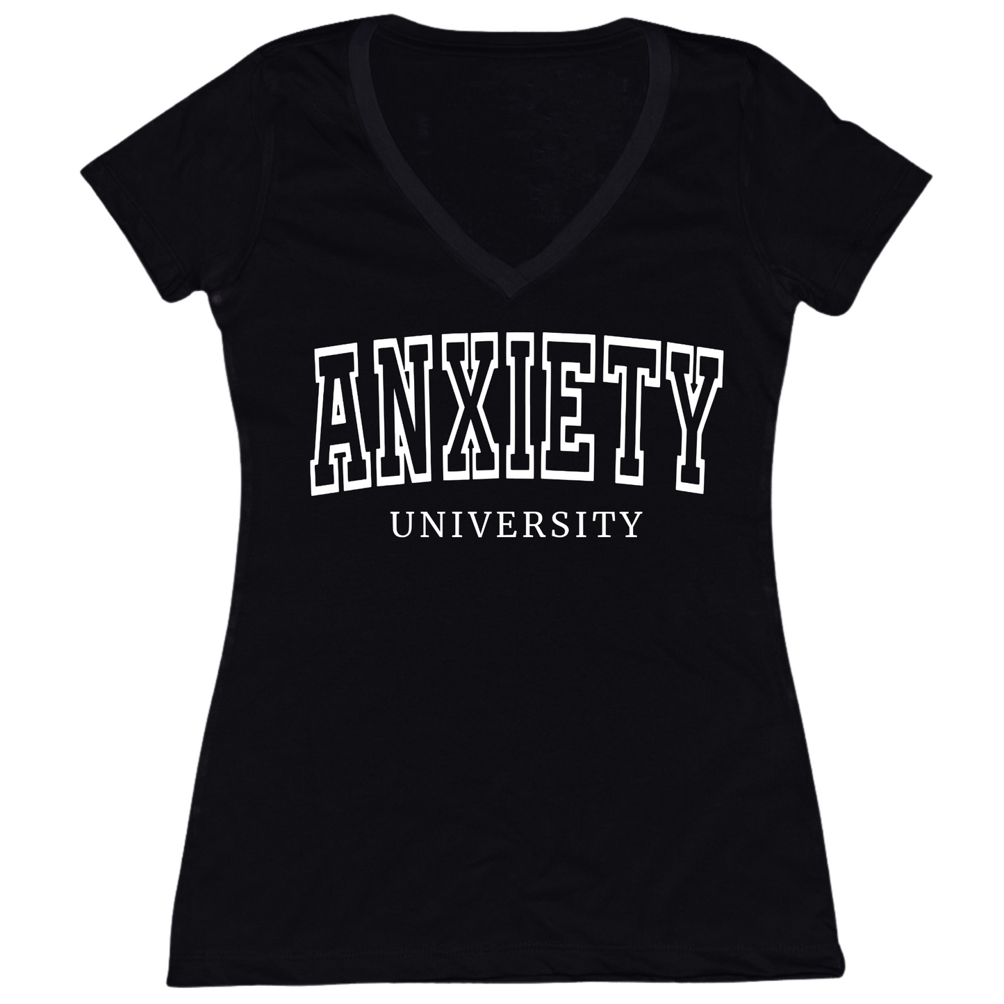 Anxiety University Womens V-Neck Tee