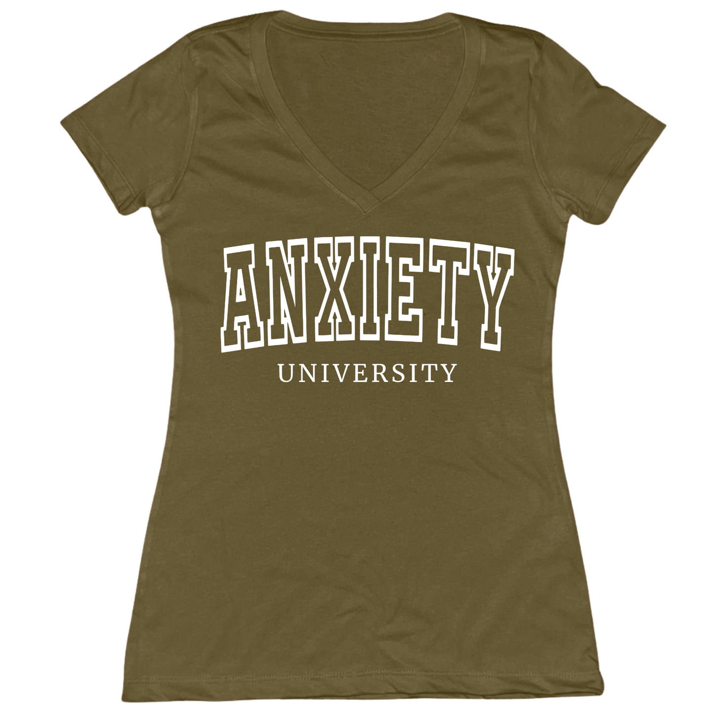 Anxiety University Womens V-Neck Tee