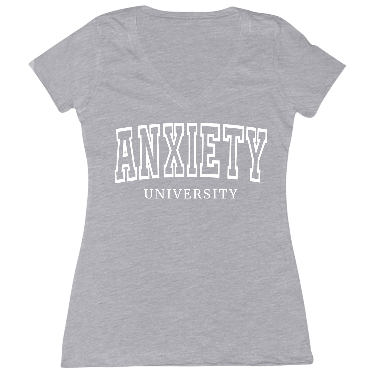 Anxiety University Womens V-Neck Tee