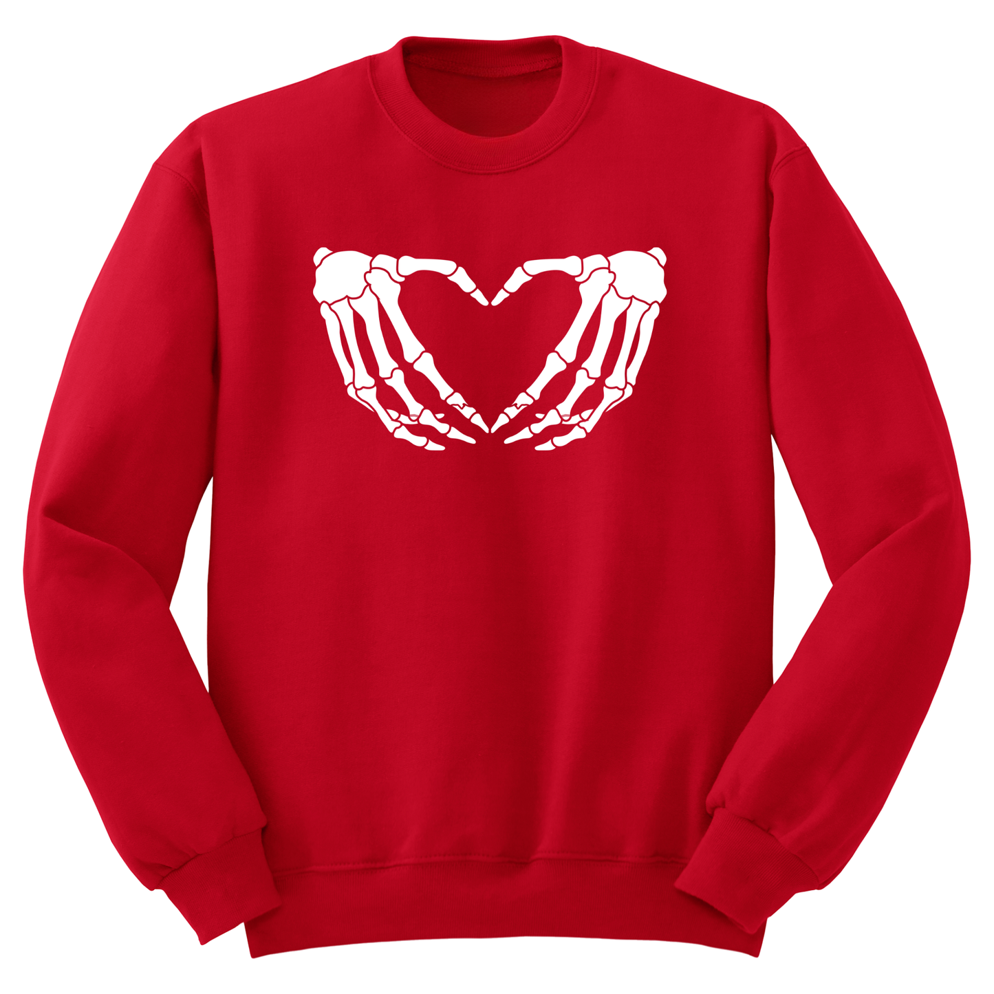 Skeleton Hands Heart Crewneck Sweater