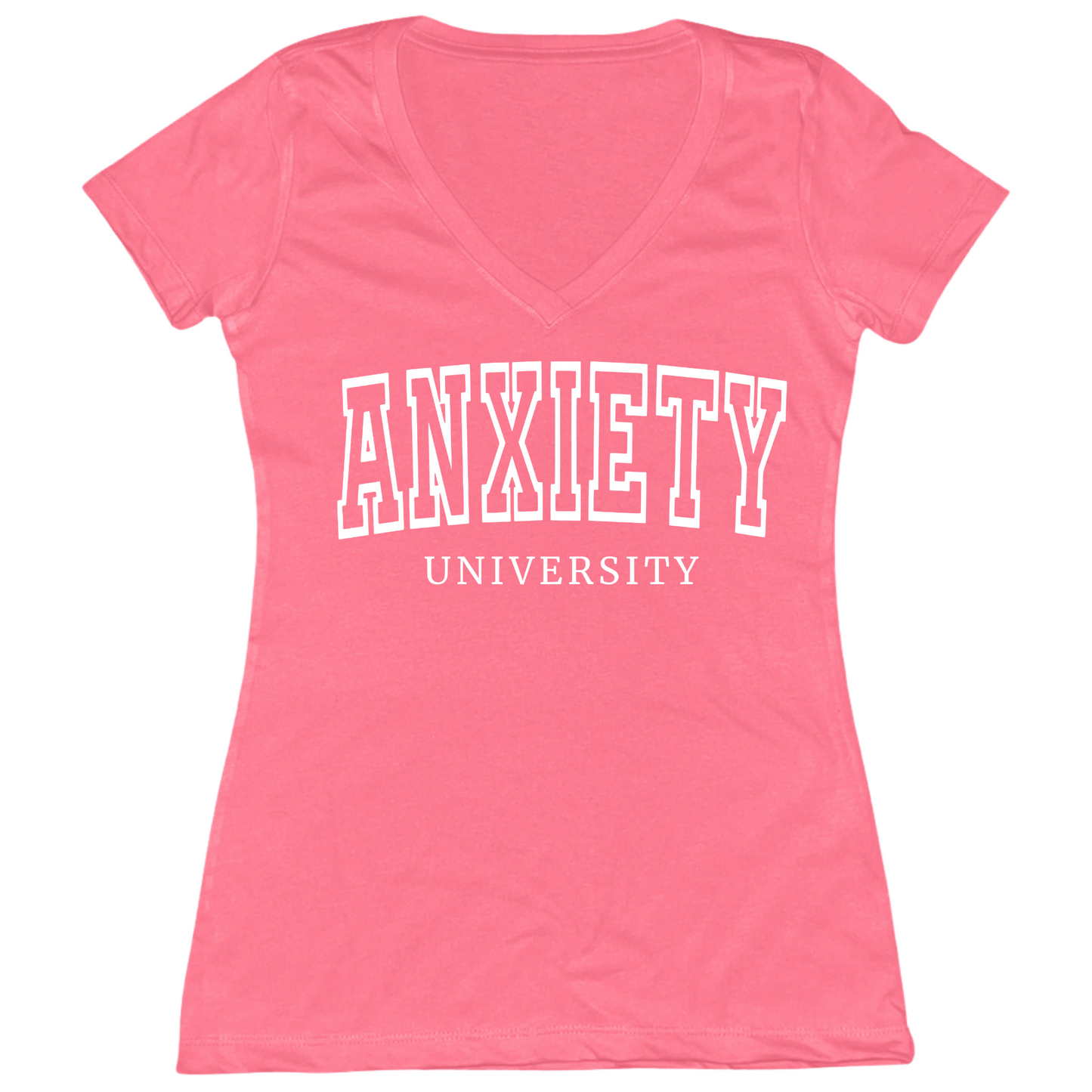 Anxiety University Womens V-Neck Tee