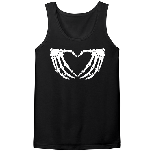 Skeleton Hands Heart Mens Tank Top