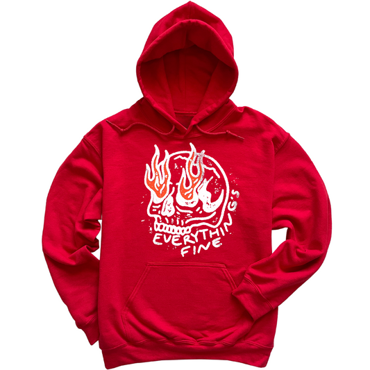 Everything's Fine Skull Hoodie